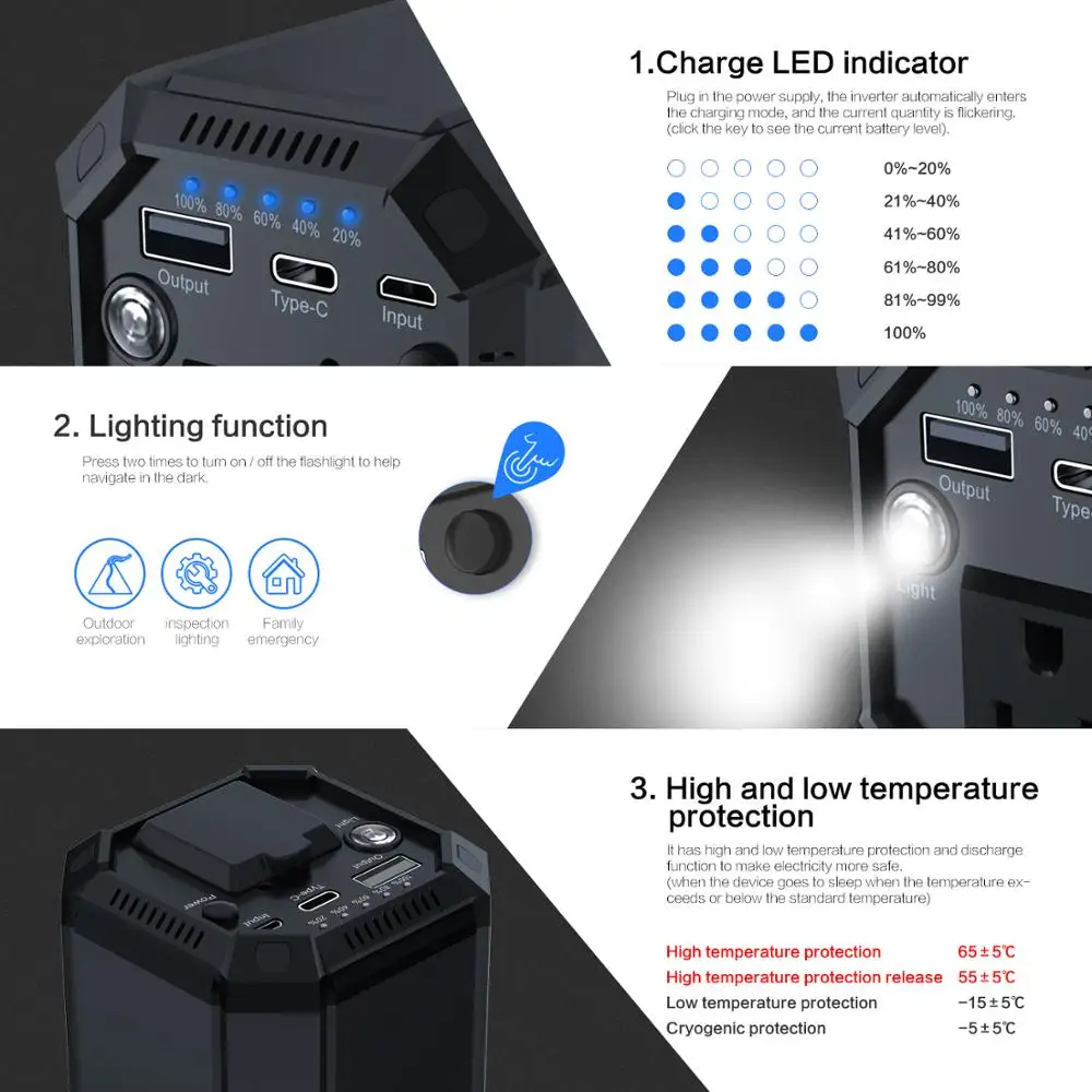 Portable mini UPS power supply AC 110V 220V output power bank for laptop - ANKUX.COM
