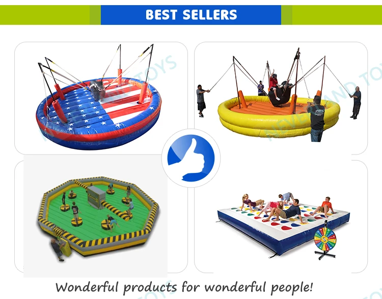 Inflatable Sweeper Bouncer Wipeout Machine Sweeper Game Course Eliminator For Sale