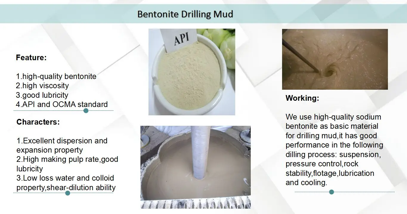 high quality bentonite clay for oil drilling manufacturer prices
