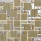 yellow shining bright crystal glass mosaic for shower room wall