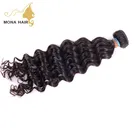 Wholesale price cambodian deep wave human hair clip in extensions