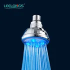 Rainfall Led Bathroom ABS Chromed Round Wall Fixed Rainfall LED Plastic Shower Head For Hotel Use