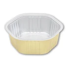 Smooth-wall disposable aluminum foil container/tray