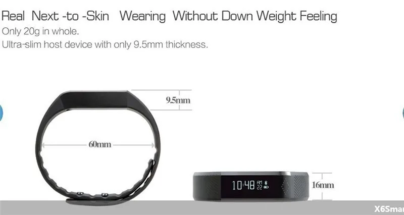 IP65 0.88" Bluetooth V4.0 Smart Watch Wristband Bracelet Sport Sleep Monitor for iphone phone android phone