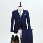 New Design Men's Suits Luxury Brand Suit 3 Pieces Set