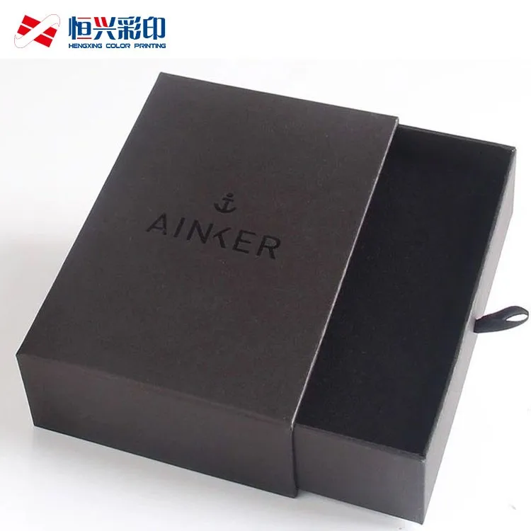luxury custom matte black cardboard jewelry package gift box