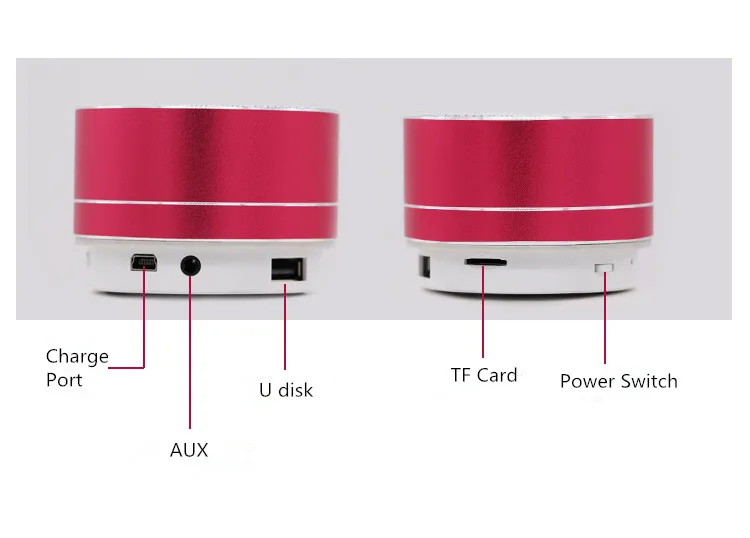 Wireless speaker metal mini portable subwoof sound with Mic TF card FM radio AUX MP3 music play loudspeaker - ANKUX.COM