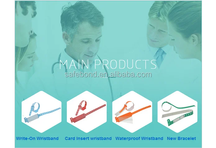 High quality baby medical hospital blank id bracelet
