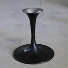 High Quality Metal spinning iron Furniture table leg round flower black tulip table base