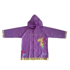 Fashionable portable discolored PVC raincoat for children