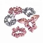 Big Size Silk Satin Elastic Hair Scrunchies Fabric Hair Tie Bands Elegant Ponytail Holders for Women