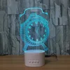 Zogift 2019 Newest Cool Alarm Clock Lamp 7 Color Changing LED 3D NightLight Building Light For Bedroom Promotional Gifts