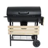 42cm Outdoor Barrel Grill Barbecue Smoker with Wood Shelf