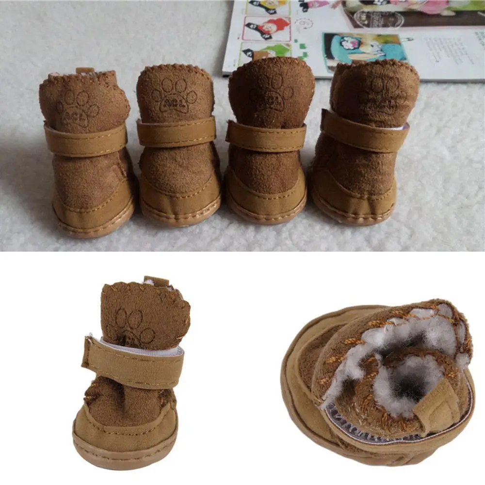 2 Colors 2015 new fashion pet dog pet shoes snow boots child Teddy Cotton Fla small dog shoes Snow Boots