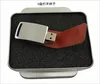 2016 Custom Logo PU Leather USB flash drive memory stick