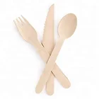 Disposable Dinnerware Diodegradable Wooden Utensils Wooden Cutlery