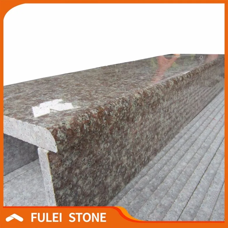 Factory Cheap Polished G687 Peach Red Granite Stairs Prices