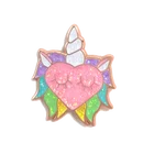 Custom gold metal hard enamel unicorn enamel pins with glitter