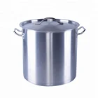 Stainless steel hot insulated cook big commercial restaurant hotel food double bottom custom stock pot