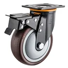 Heavy Duty swivel with brake caster skip proof TPR caster wheel