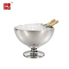 Stainless Steel Metal Double Wall Insulated Champagne Punch Bowl