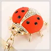 KC225 2018 gold plated full rhinestone flying beetle insect keychain
