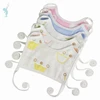 6 Layers 100% Cotton Muslin Gauze Baby Round Bibs Towel Children Infant Saliva Towels Girls Boys Bandana Bibs