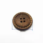 Custom Round Wood Shirt Buttons Wood Snap Button Wood Button For Garment