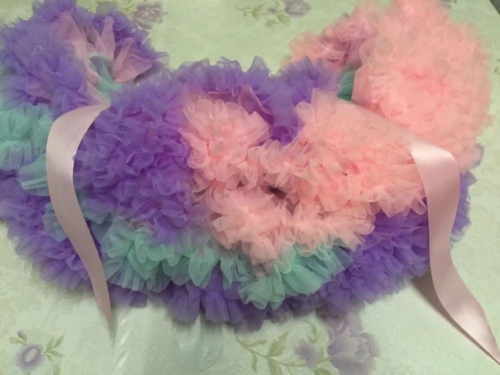 Extra Fluffly girls birthday party Gorgeous Soft colorf skirt girls princess baby pettiskirt