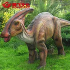 Outdoor amusement park animatronic dinosaur Parasaurolophus model
