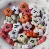 11MM Mixed Color Acrylic Assorted Alphabet Letter Flower Beads