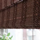 Bamboo slat roller and roman shades blind
