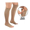 Wholesale Open Toe Knee Length Zipper Sporty Long Sock Compression Hosiery Calf Support Stocking