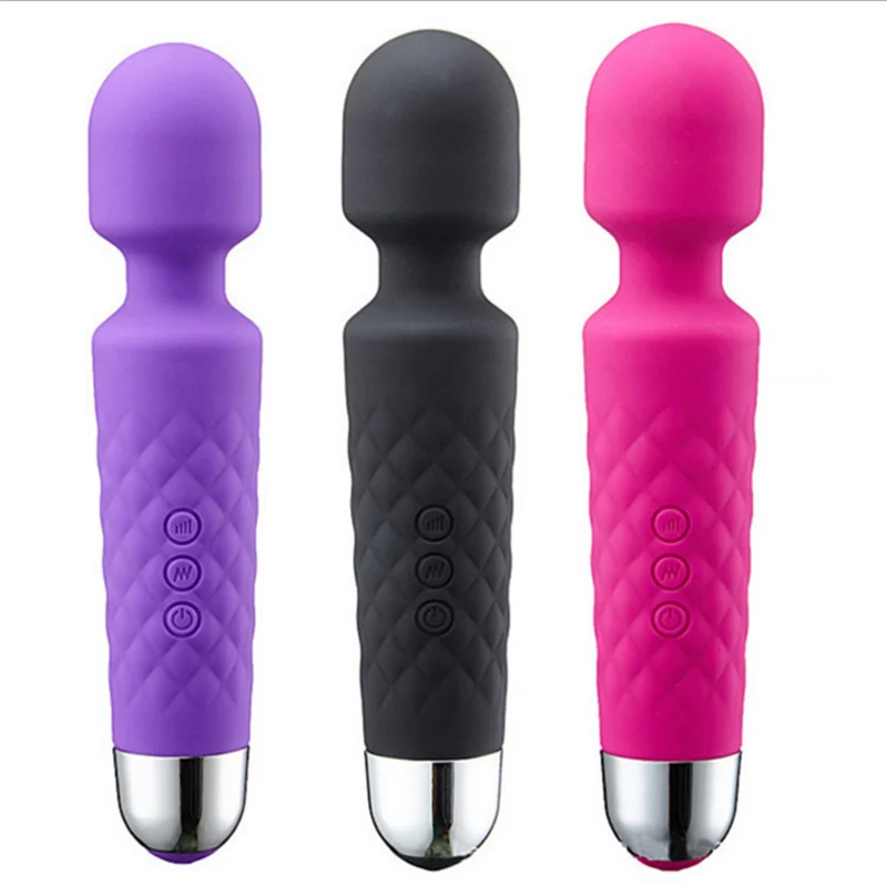 Amazon Hot Sell USB Massager OEM Logo Powerful Memory Handheld Wireless Cordless AV Big Wand Body Sex Toy Women Vibrators