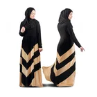 2019 patchwork z-shaped Abaya Long Muslim Evening Gown Dress For Women
