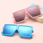 New Trends Fashion Child Sun Glasses Big Square Frame Sunglasses 2018 Hot Sale