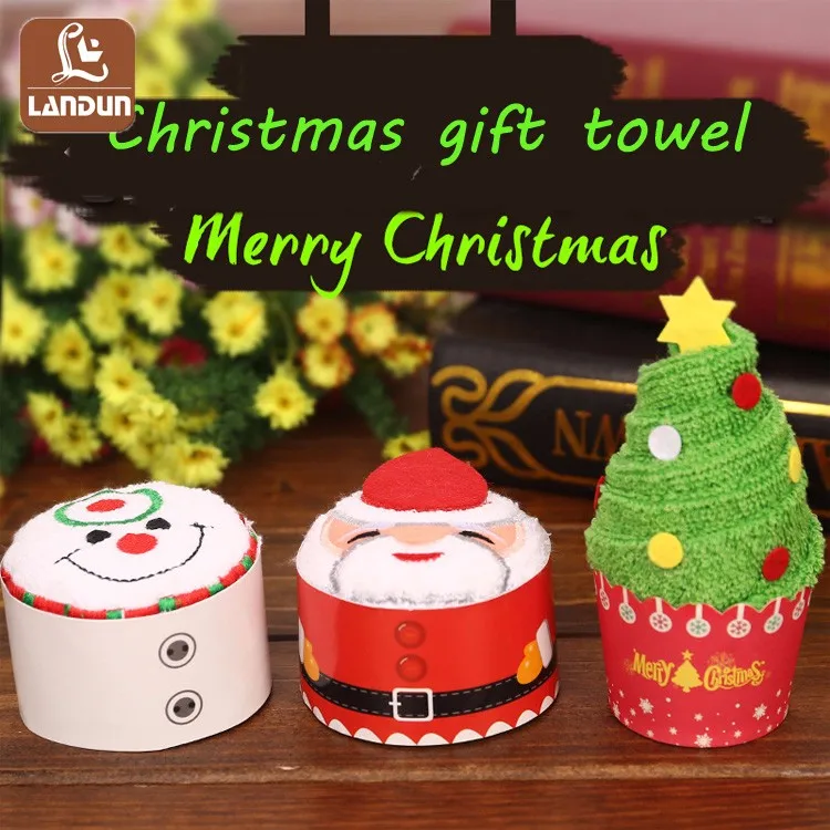 exquisite santa claus ,christmas tree gift cake towel