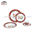 Christmas Themes 72 Pcs Round Shape Kids Melamine Dinner Set