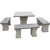 Good Price Outdoors Garden Square Stone Table And Benches