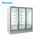 Beverage showcase glass door refrigerator commercial freezer for sale