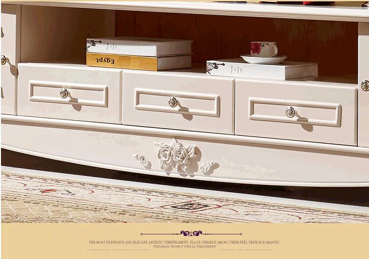 Antique High Living Room Wooden furniture lcd TV Stand p10065