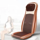 Electric heated low back and neck shiatsu massager cushion vibrating butt spine kneading whole full body car seat massage chair
