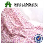 Mulinsen woven 60s 100% cotton paisley printed fabric for shirt