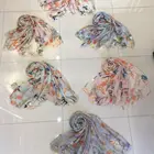 Girl Lady print Polyester silk scarf and shawl for spring summer beach wholesale hijab muffler