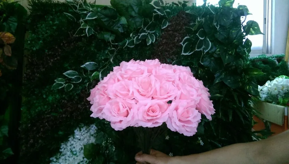 new baby pink Chinese silk cloth wedding decoration wedding bouquet wholesale artificial flower ./