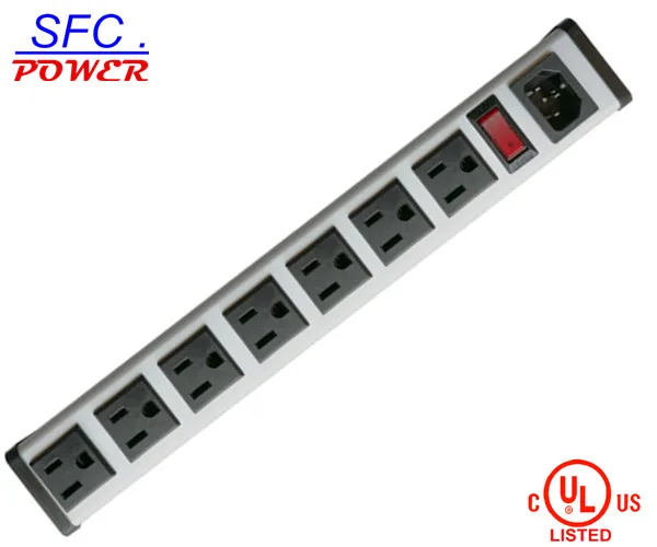 sfc-iec-a1b series to 14 15amp hardwired power strip with 7