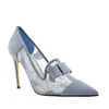 2019 new design womens wedding shoes bridal light blue high heels for bride