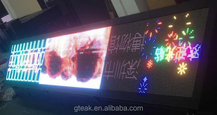 P6 smd full color outdoor led message board double side