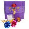 YO CHO Wholesale long stem Wedding decoration artificial flower Valentine's day gift 24k gold rose 24k gold foil rose gift box