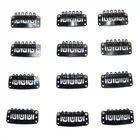 1000pcs/Bag 32mm U Shape Metal Snap Clips for Hair Extension Hairpiece DIY Snap-Comb Wig Clips with Rubber